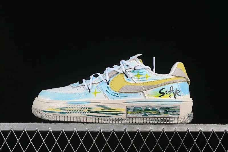All categories Nk Air Force 1 Air Force series Nk Air Force 1 Low Nike Air Force 1'07 Low "Y B Stars" Hand-painted graffiti Yellow and blue stars Air Force 1 low-top casual sneakers DV6984-011